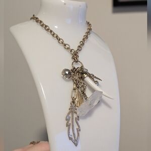 Plunder Long Necklace with Crystal and White Accents
